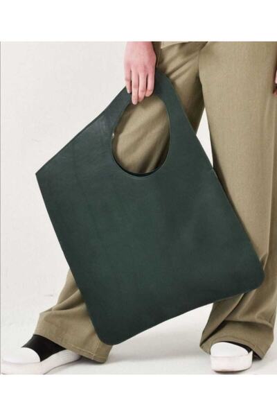Veskemann Model Asimetric Duck Green Pochetă portofoliu din piele naturală