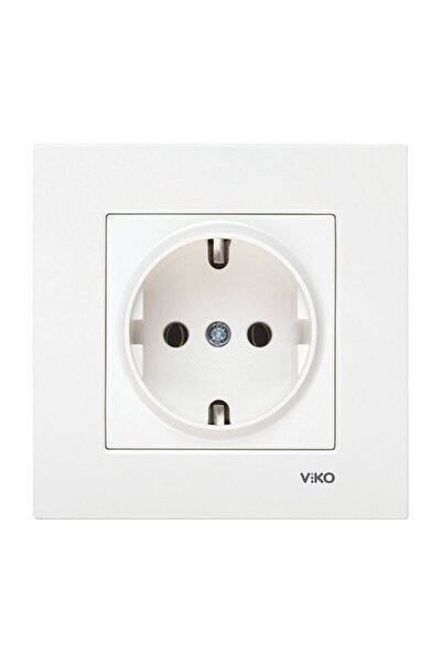 VİKO Karre مقبس مؤطر باللون الأبيض