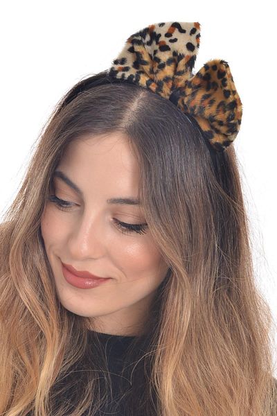 hahai accessories Women's Leopard Pattern Thin Crown
