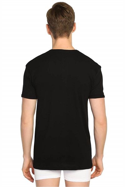 Tutku 3 Pieces Men's V-Neck Undershirt Undershirt Black