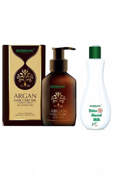 Bebak Argan Hair Care Oil 100 ml Bitter Almond Milk 120 ml