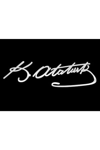 Walldeco Semnătură Kemal Atatürk / Autocolant pentru mașină albă