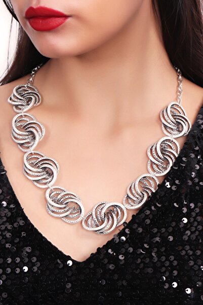 LABALABA Kadın Antik Gümüş Kaplama Otantik Kolye