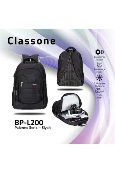 Classone حقيبة ظهر كبيرة من سلسلة باليرمو BP-L200 مقاس 15.6 بوصة WTXpro مقاومة للماء مقاس 15.6 بوصة