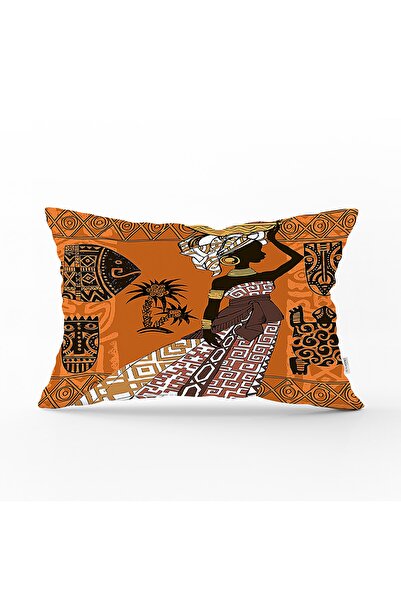 Realhomes Çanaklı Arap Kadın Motifli Dekoratif Dikdörtgen Yastık Kılıfı