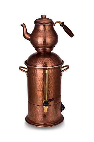 Genel Markalar Kadınefendi Bakır Ölçekli Çömlek Semaver 23 Cm El Dövme Oksit ...