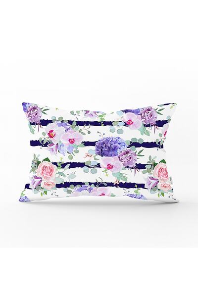 Realhomes Husa de perna decorativa dreptunghiulara cu dungi orizontale cu mod...