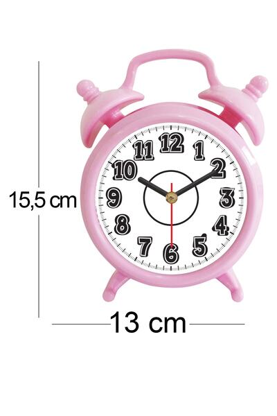 Revello Pembe Dekoratif Alarmlı Masa Saati