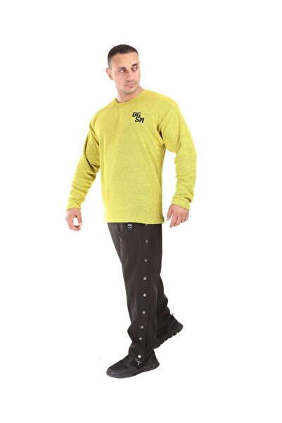 Big Sam Men's Yellow Winter, Relaxed Fit Sports Top Sweatshirt