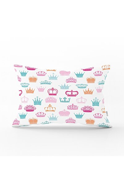 Realhomes Husă de pernă dreptunghiulară, colorată, imprimată digitală, cu motiv de coroană