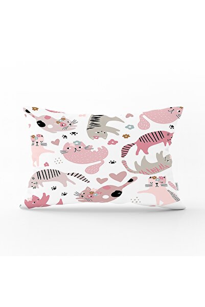 Realhomes لطيف القط نمط الرقمية المطبوعة الحديثة مستطيلة وسادة رمي غطاء وسادة