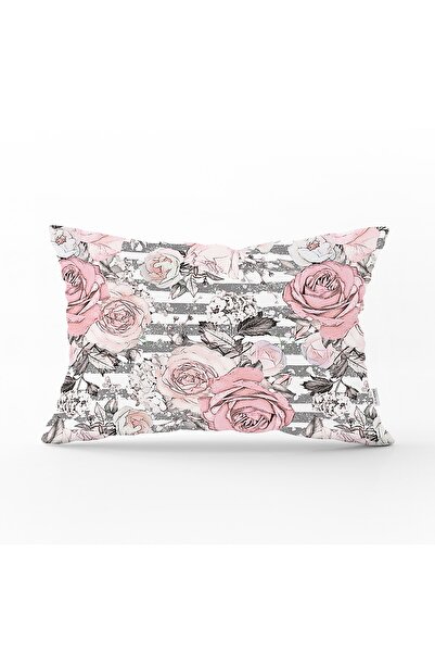Realhomes Husă de pernă dreptunghiulară, cu model, borcan, cu flori
