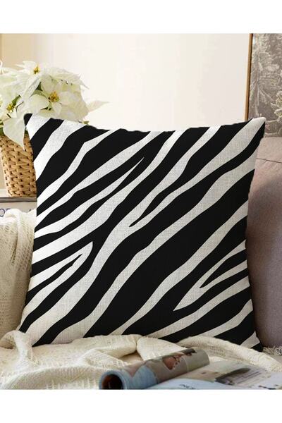 Realhomes Double Sided Zebra Patterned Digital Printed Modern Raschel Knitted...