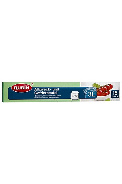 Rubin Ziplock Bag - 3 Liter Multi-Purpose 15 Pieces
