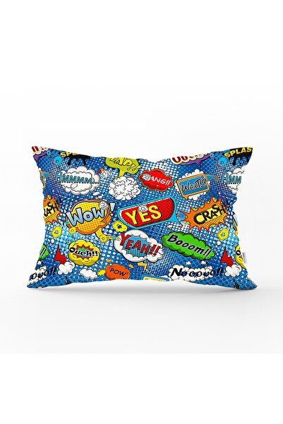Realhomes Pop art na plavoj pozadini, posebno dizajniran digitalno štampani m...