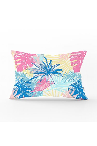 Realhomes Husă de pernă dreptunghiulară cu design special cu frunze colorate