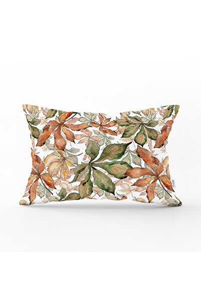 Realhomes Husă de pernă dreptunghiulară modernă, cu model de frunze de toamnă...