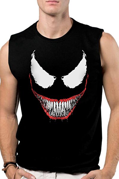 ROCKANDROLL Erkek Siyah Timsah Dişler Kesik Kol | Kolsuz T-shirt | Atlet