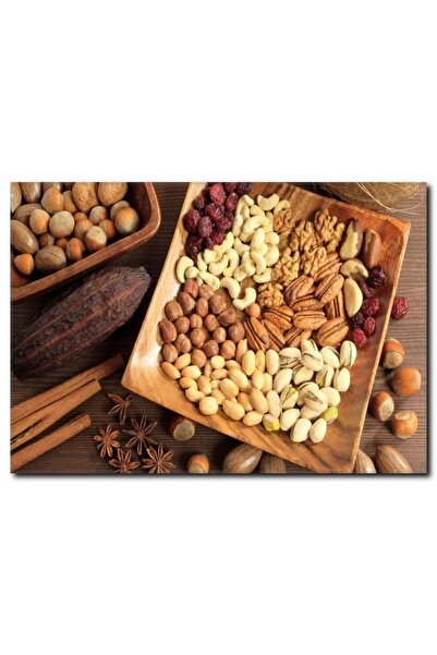 La Vita e Bella Kuru Yemiş Tabağı Temalı Kanvas Tablo Ym-1021