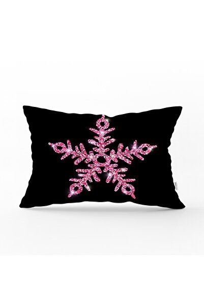 Realhomes Siyah Zeminli Pembe Renkli Kartanesi Desenli Dijital Baskılı Modern...