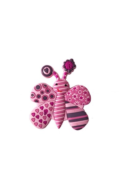 EYM Çocuk Odası Mobilya Kulp Dolap Düğme Pembe Kelebek No:32