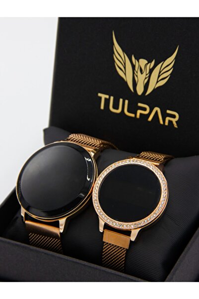 Tulpar Özel Kutusunda Çift Kol Saati Mıknatıslı Kordon Dokunmatik Led Sevgili...