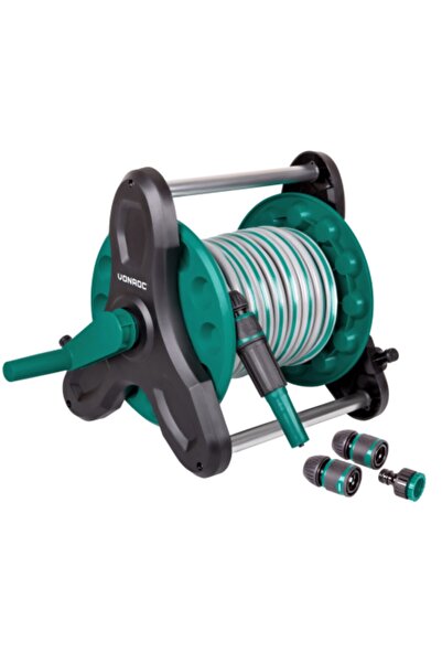 VONROC Sulama Hortum Makara Seti – 10m Bahçe Hortumu