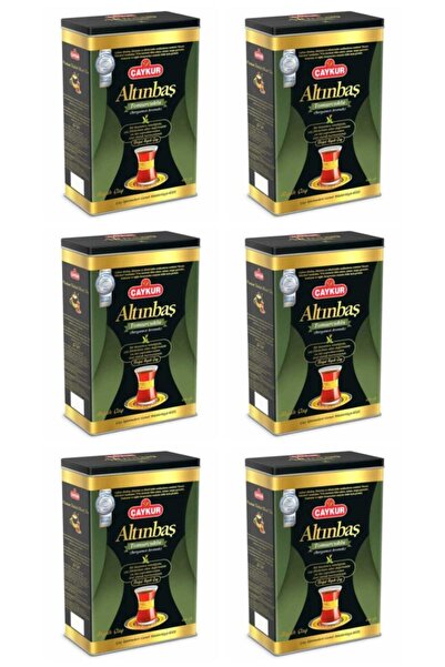 Çaykur Altınbaş Çay Teneke Kutu Bergomat 400 gr X 6 Adet