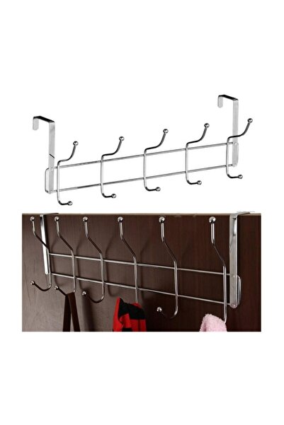 Nergizium 6'lı Kapı Arkası Askı Amerikan Askı Arası Uzunluğu 5cm