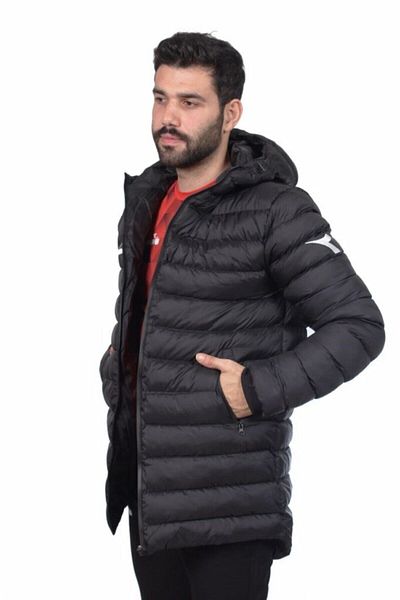 Diadora Мъжко черно дълго палто Roy Anarok