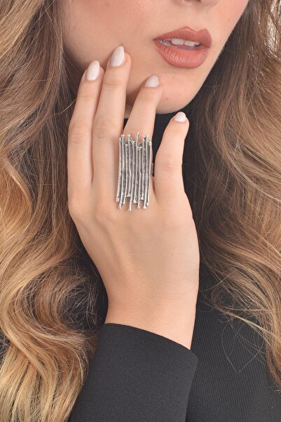 LABALABA Kadın Antik Gümüş Kaplama Bohem Yüzük