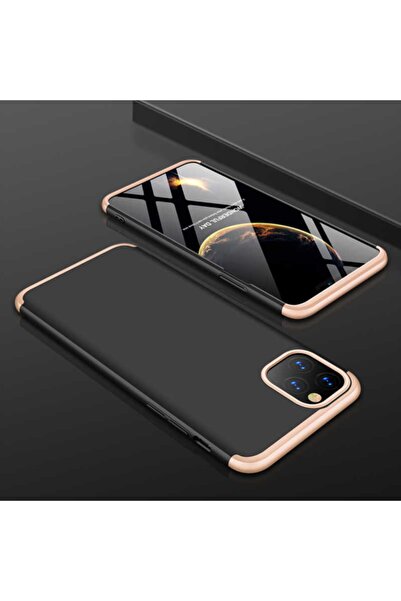 zore Iphone 11 Pro Uyumlu Kılıf 3 Parçalı 360 Rubber Orjinal Gkk Kapak-siyah-...