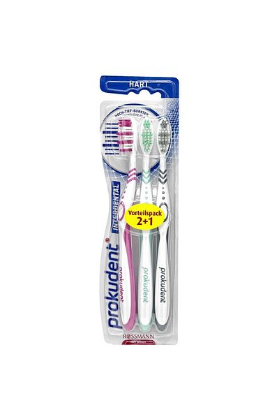 prokudent Perlodent Med Toothbrush Hard 3-pack