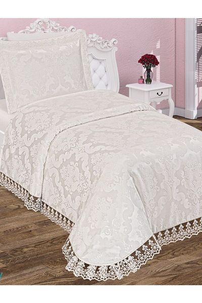 ayberk Tuğba Single Chenille Pique Set Cream