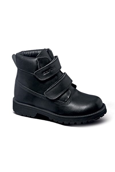 Sanbe Unisex Bebek Siyah Deri Bot