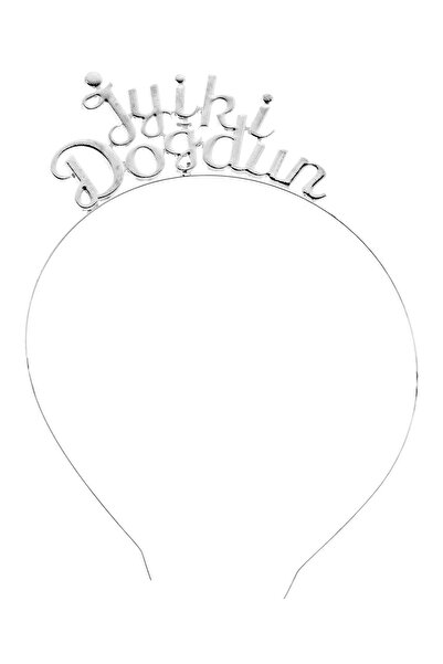 Tahtakaledeyim تاج شعر معدني لعيد الميلاد السعيد لون فضي