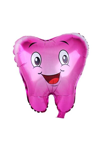 Genel Markalar Konfeti Süs Pembe Diş Folyo Balon