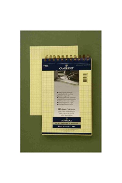 Cambridge Publishing Mead Cambrıdge Spiralli Bloknot A5 140 Yp.kareli Sarı