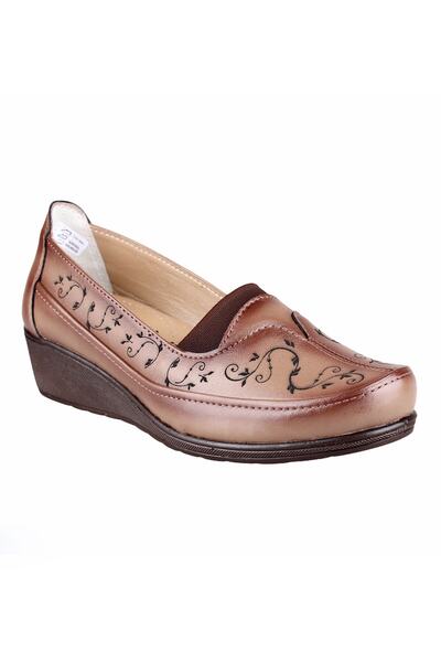 EDİK Shoes for Daily and Mother Genuine Leather Lining Heel Cushioned System ...