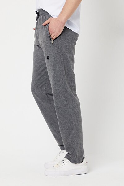 DawRazz Ανδρικό αθλητικό παντελόνι με ελαστική μέση, τσέπη πίσω, φερμουάρ, συμπαγές χτενισμένο βαμβάκι