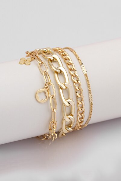 Sortie Aksesuar 4-Piece Flower Figured Bracelet Combination - 001