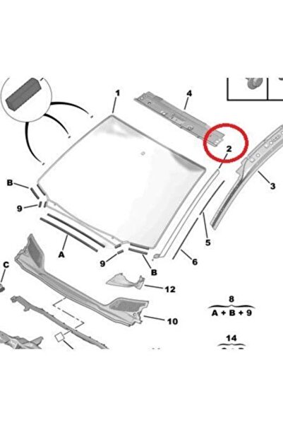Genel Markalar Ön Cam Kenar Çıtası Sol Citroen C4 2004-2010 8120q2 Uyumlu