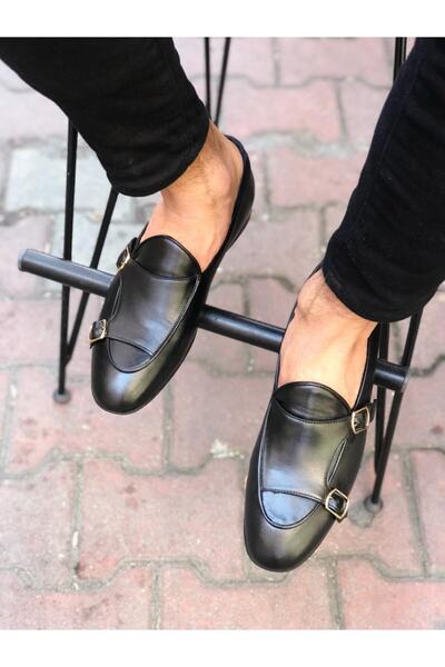 YAREL AYAKKABI Double Buckle Analine Leather Neolite Sole Shoes