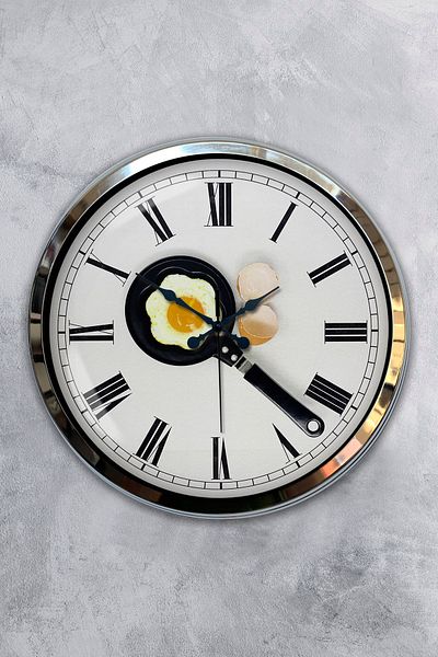 Kasva Concept 40 cm Chrome Metal Kitchen Wall Clock