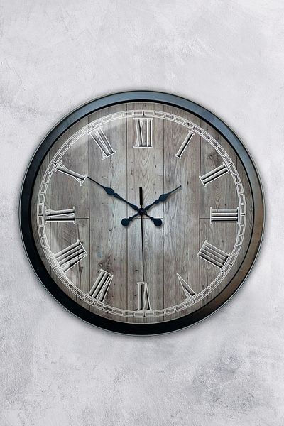 Kasva Concept 40 cm Black Metal the Wall Wall Clock