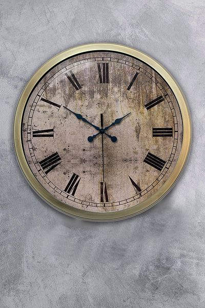 Kasva Concept Gift 40 cm Antique Metal Wall Clock