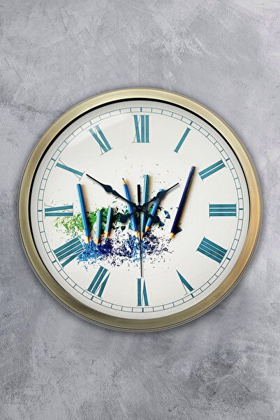 Dream Gift هدية ساعة حائط معدنية عتيقة مقاس 40 سم