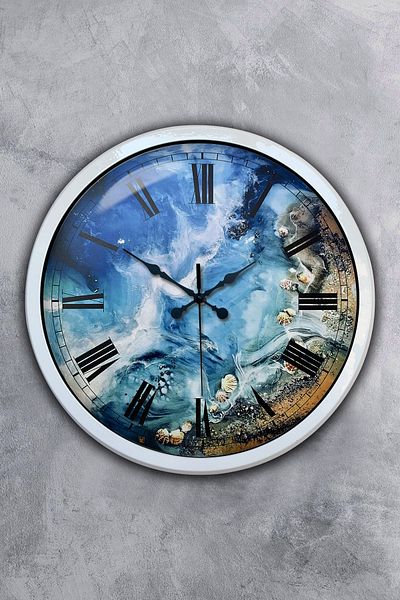 Kasva Concept Gift 40 cm White Metal Sea Wall Clock