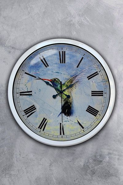 Kasva Concept Cadou 40 Cm Ceas de Perete Artistica Metal Alb