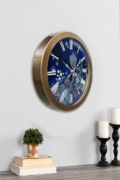 Kasva Concept Gift 36 cm Antique Metal Design Wall Clock